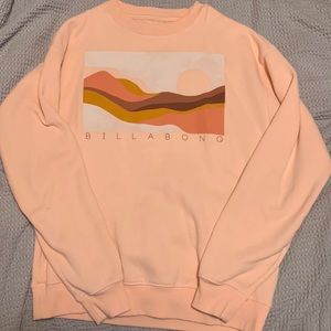 pink billabong crewneck size small